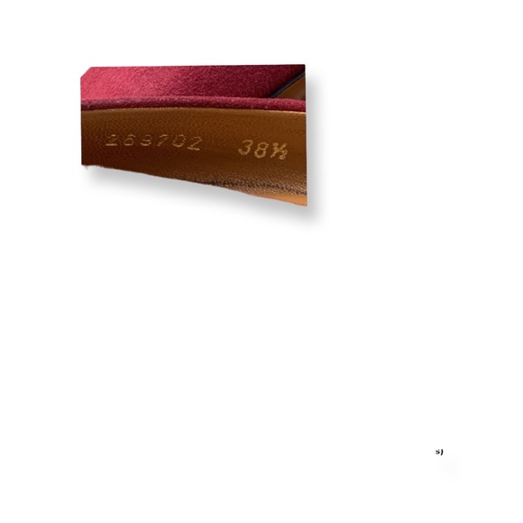 Authentic Gucci Kid Scamosciato Raspberry Red Italy Womens Heels Shoes SZ 38.5 - Picture 15 of 15